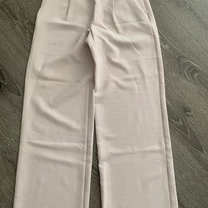 Express wide leg mid rise pants -soft pink